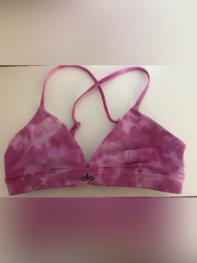 Alo Triangle Pink Tie-Dye Bralette 🌵Small